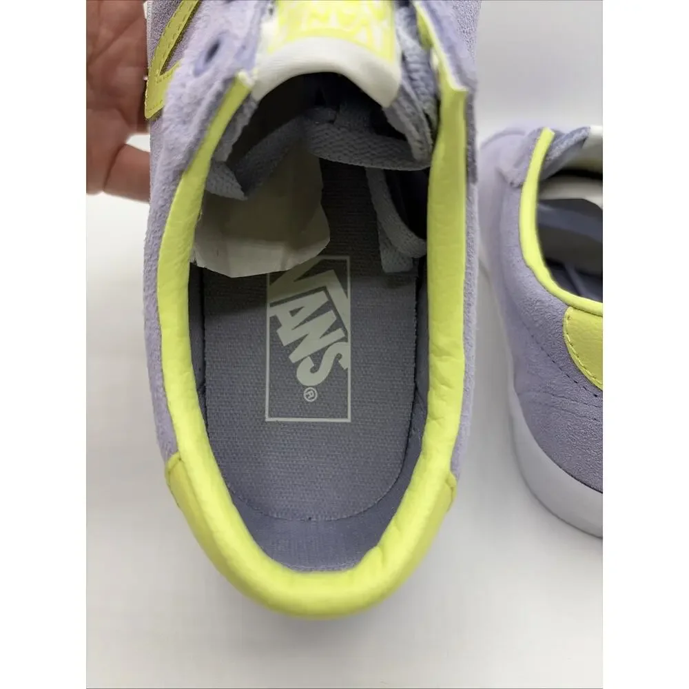 Vans Sport Low Lavender Purple Neon Lime Suede Skate Shoes Sneaker M 5.5 W 7 New